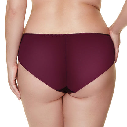 Gorteks Pamela Aubergine Semi Sheer Low Rise Bikini Panty