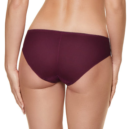 Gorteks Pamela Aubergine Semi Sheer Low Rise Bikini Panty
