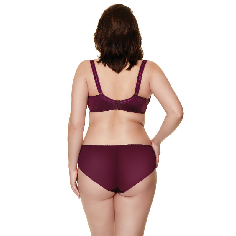 Gorteks Pamela Aubergine Sheer Mesh Balconette Bra