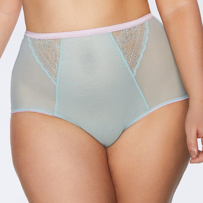 Kinga Pastellove Sheer High Waist Tulle Brief Panty