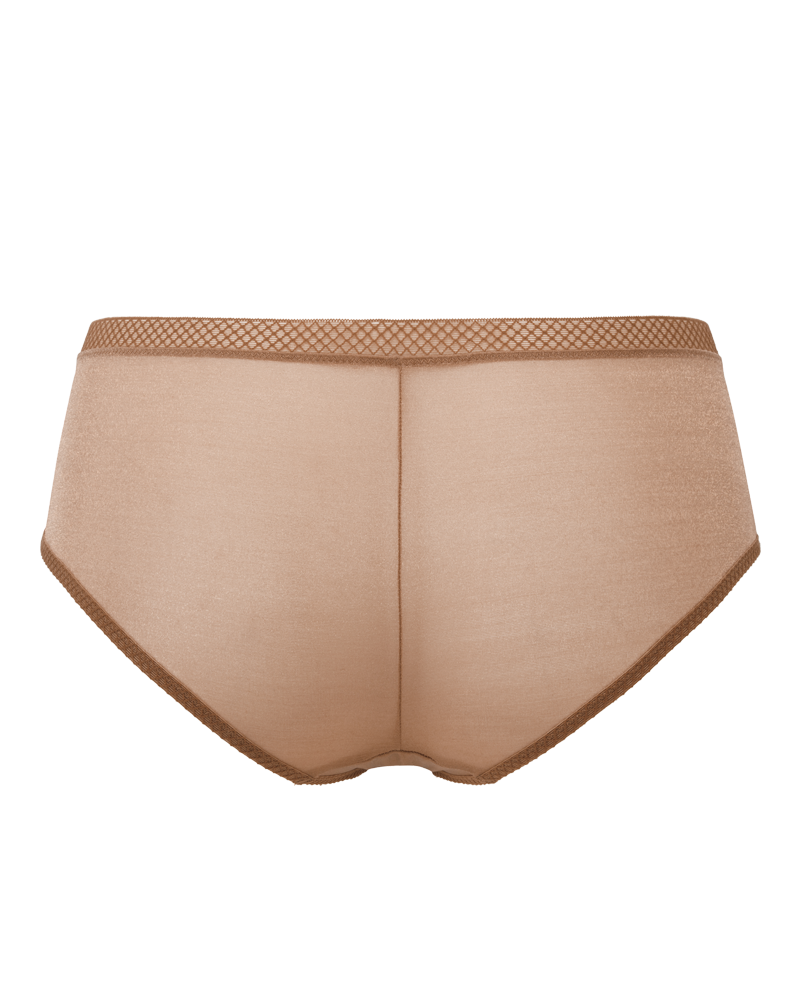 Gossard Glossies Sheer See Through Shorts Panty Bronze-3