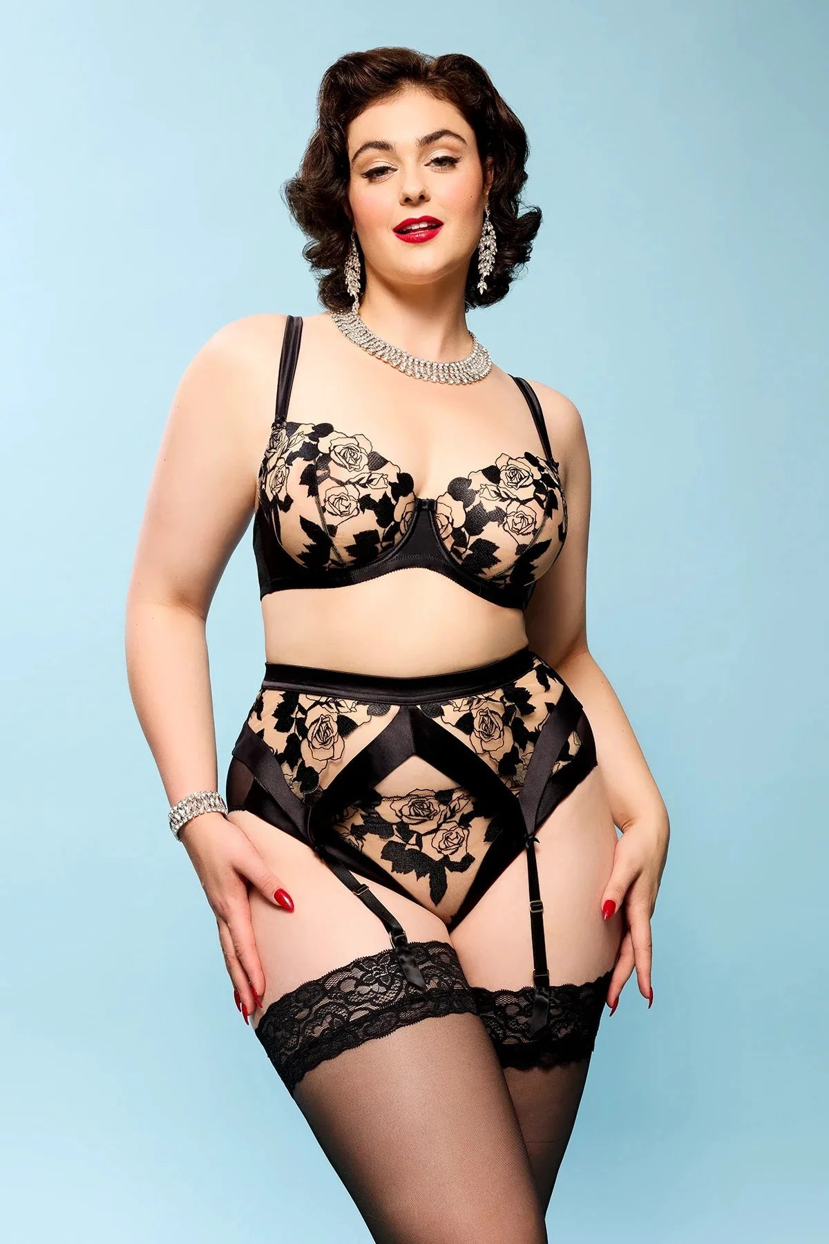 Dita Von Teese Rosabelle Underwire Balconette Bra Black by Dita Von Teese