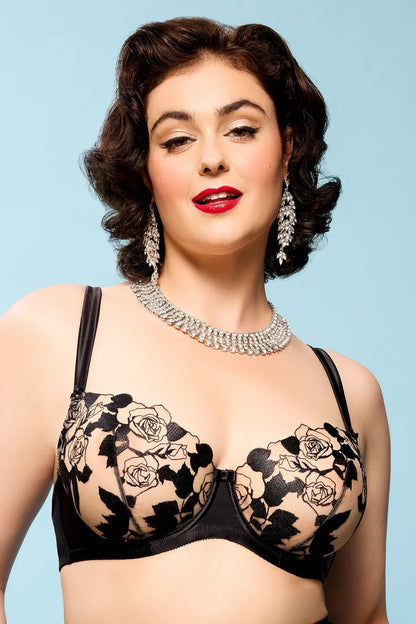Dita Von Teese Rosabelle Underwire Balconette Bra Black