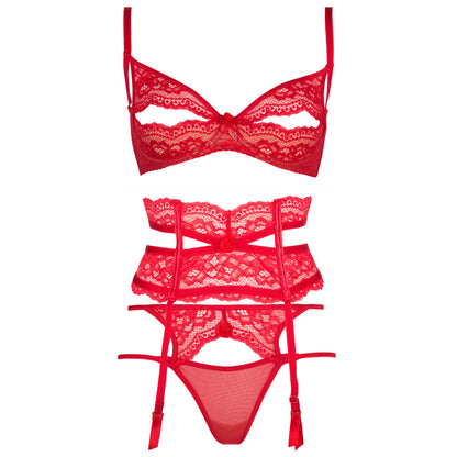 Axami Intense Sheer Mesh Lace Garter Belt