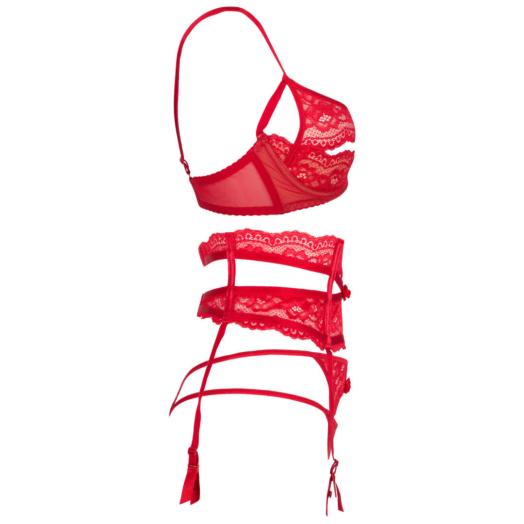 Axami Intense Sheer Mesh Lace Garter Belt