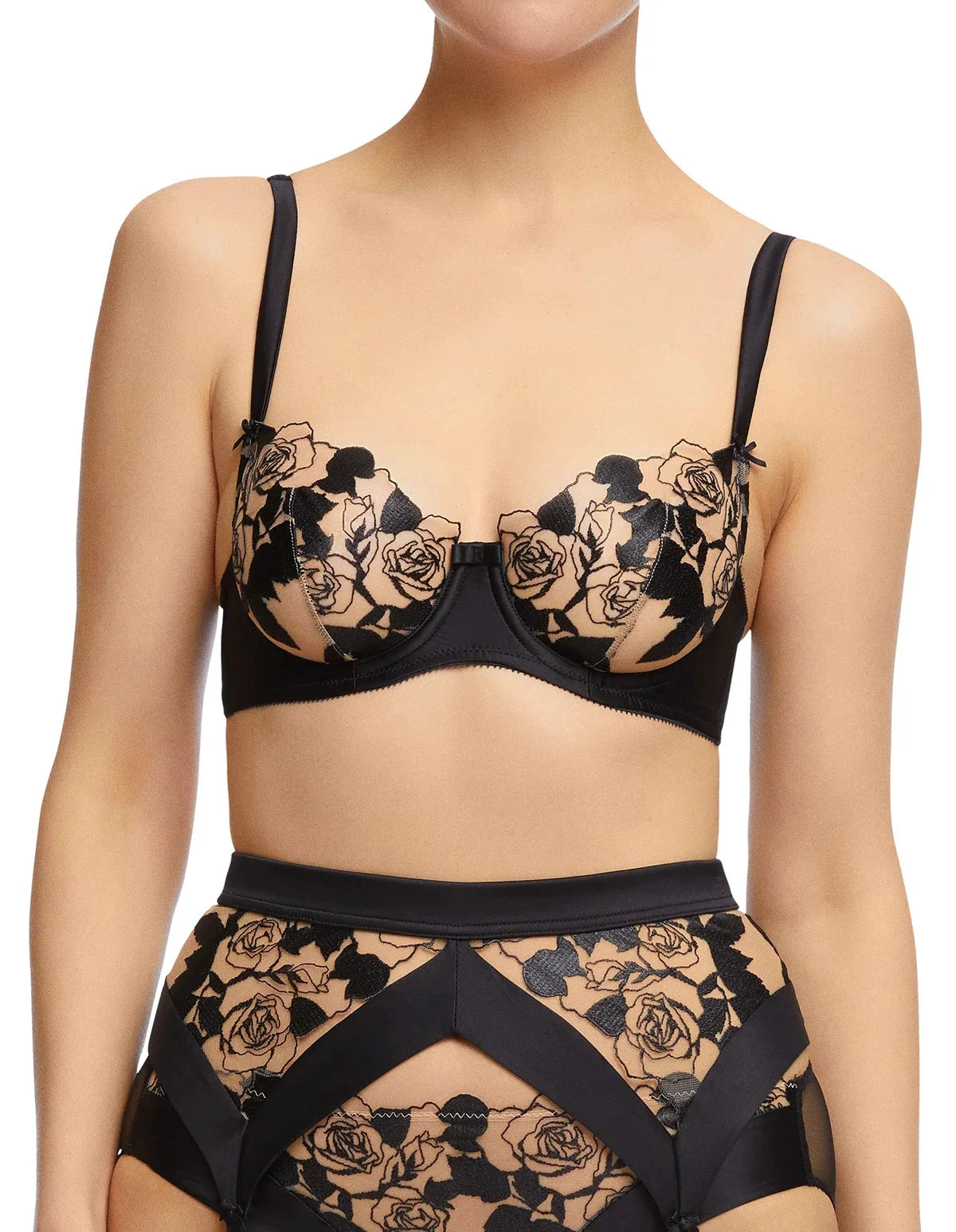 Dita Von Teese Rosabelle Underwire Balconette Bra Black by Dita Von Teese