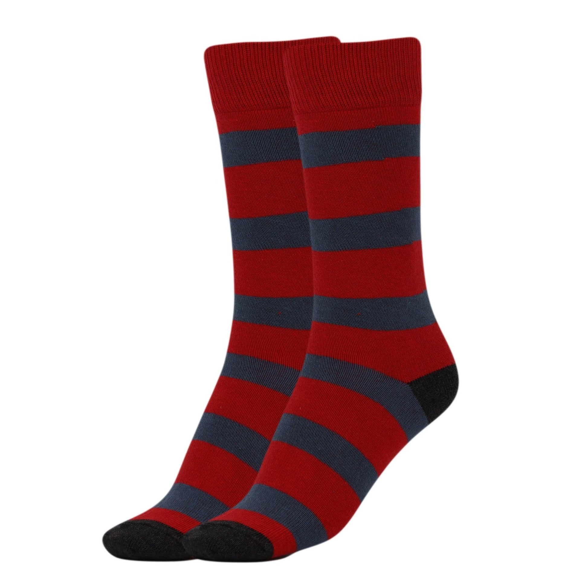 Women’s Striped Cotton Crew Socks – 1 Pair, Soft & Breathable, Colorful Casual Socks, Size 9-11 by AWS/American Made