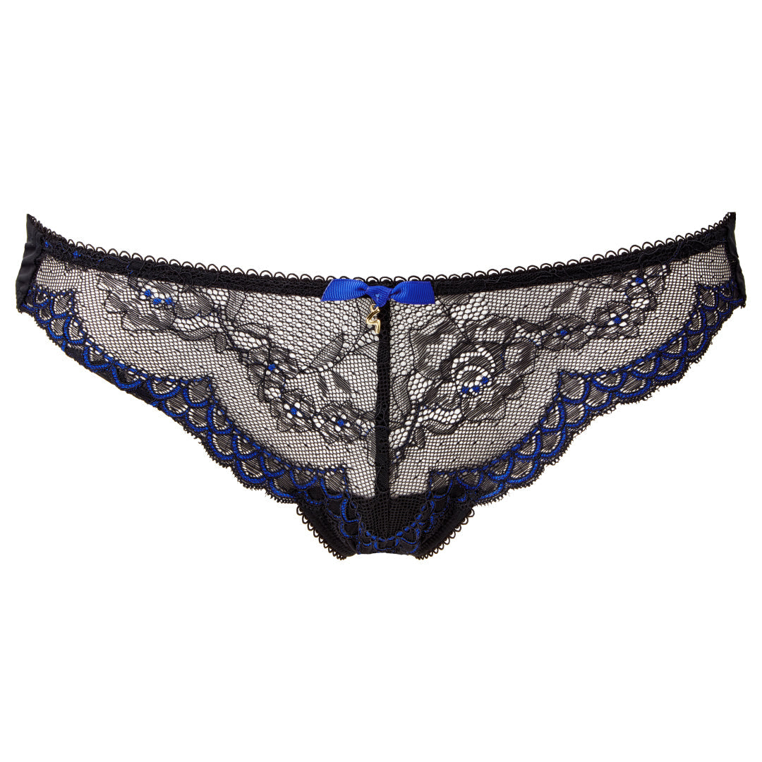 Gossard Superboost Lace Electric Blue Sheer Thong Panty