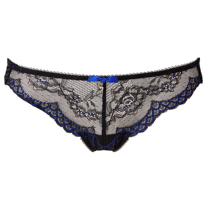 Gossard Superboost Lace Electric Blue Sheer Thong Panty