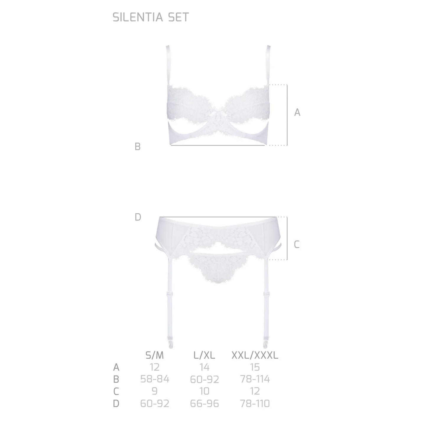 Sexy Seducing 3 Piece Lacy Lingerie Set Avanua Silentia by Passion Lingerie