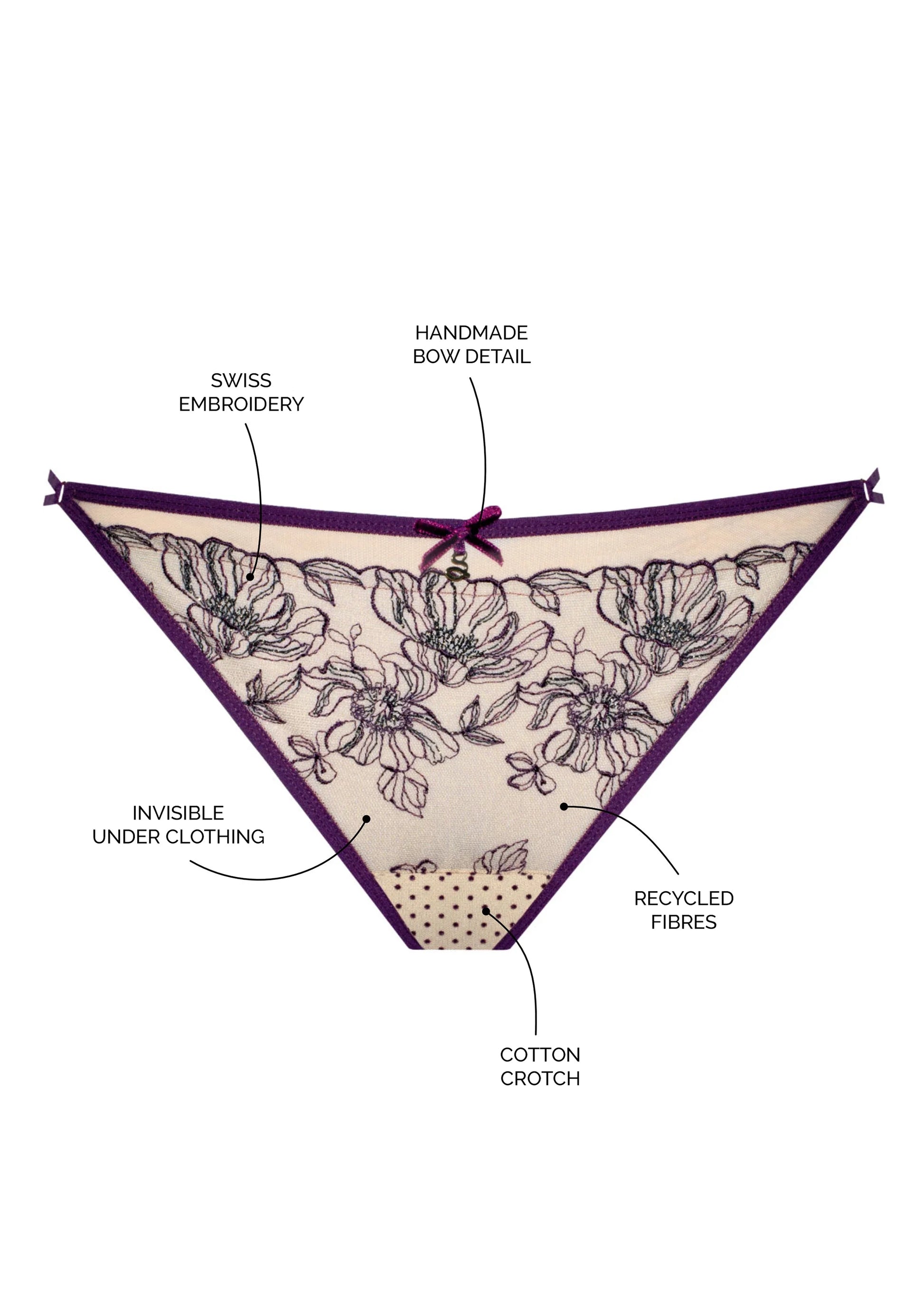 Samanta Silvia Aubergine String Thong Panty-4