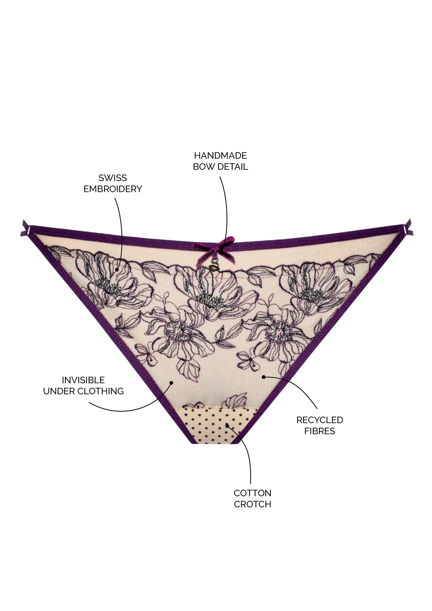 Samanta Silvia Aubergine String Thong Panty