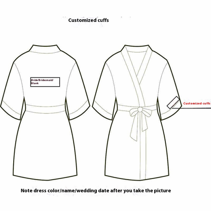 Before the Vows Personalized Satin Bridal Party Robe
