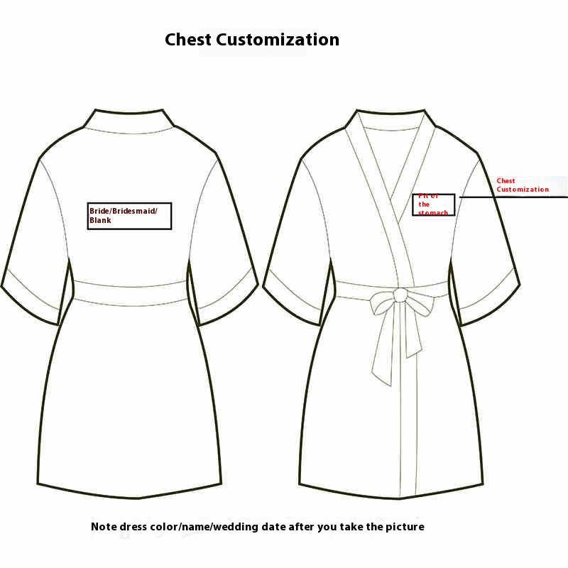 Before the Vows Personalized Satin Bridal Party Robe