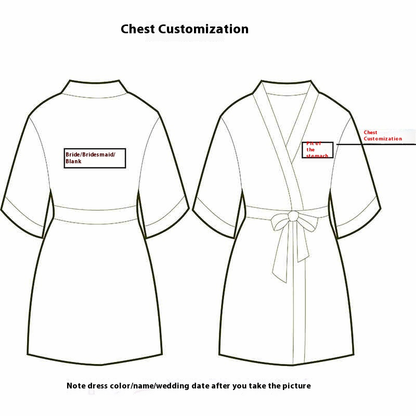 Before the Vows Personalized Satin Bridal Party Robe