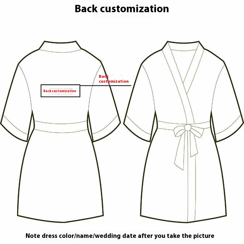 Before the Vows Personalized Satin Bridal Party Robe