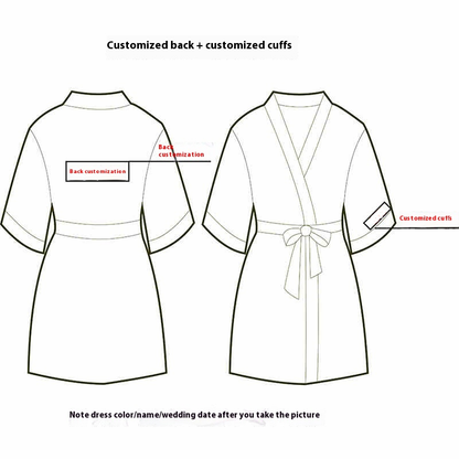 Before the Vows Personalized Satin Bridal Party Robe