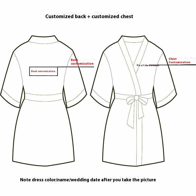 Before the Vows Personalized Satin Bridal Party Robe
