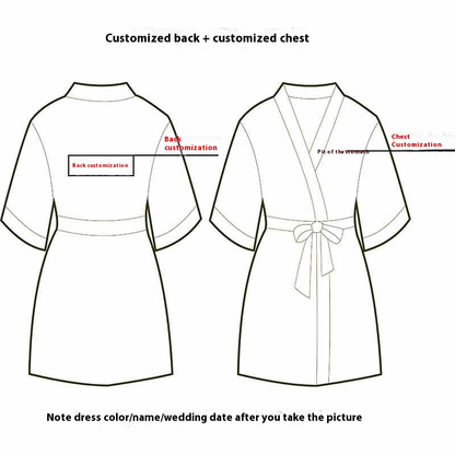 Before the Vows Personalized Satin Bridal Party Robe