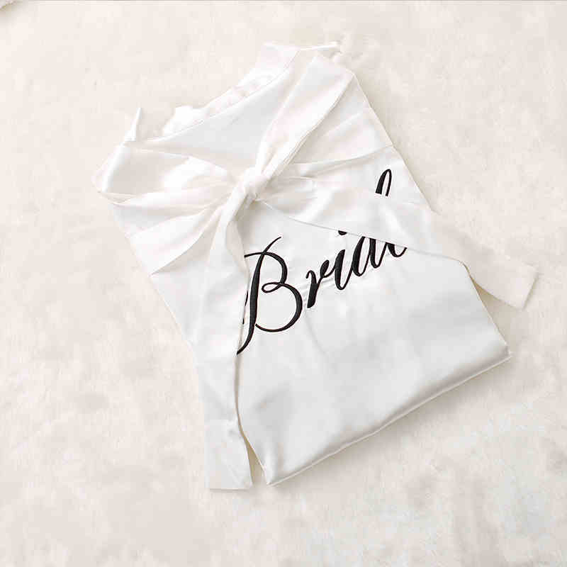 Before the Vows Personalized Satin Bridal Party Robe