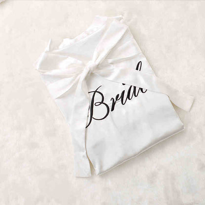 Before the Vows Personalized Satin Bridal Party Robe