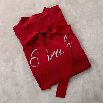 Before the Vows Personalized Satin Bridal Party Robe