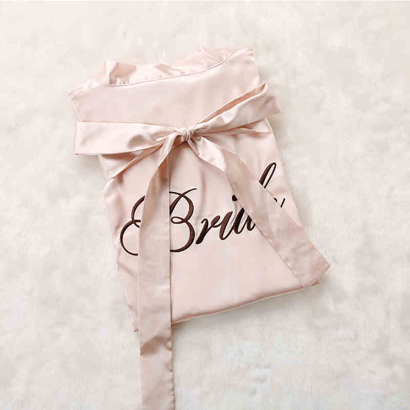 Before the Vows Personalized Satin Bridal Party Robe