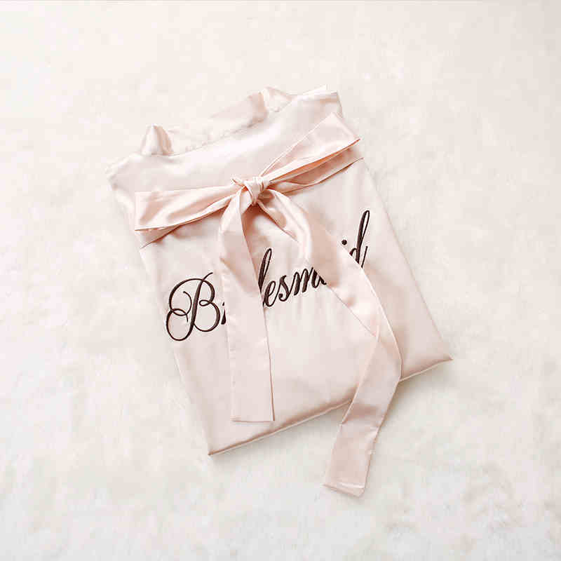 Before the Vows Personalized Satin Bridal Party Robe