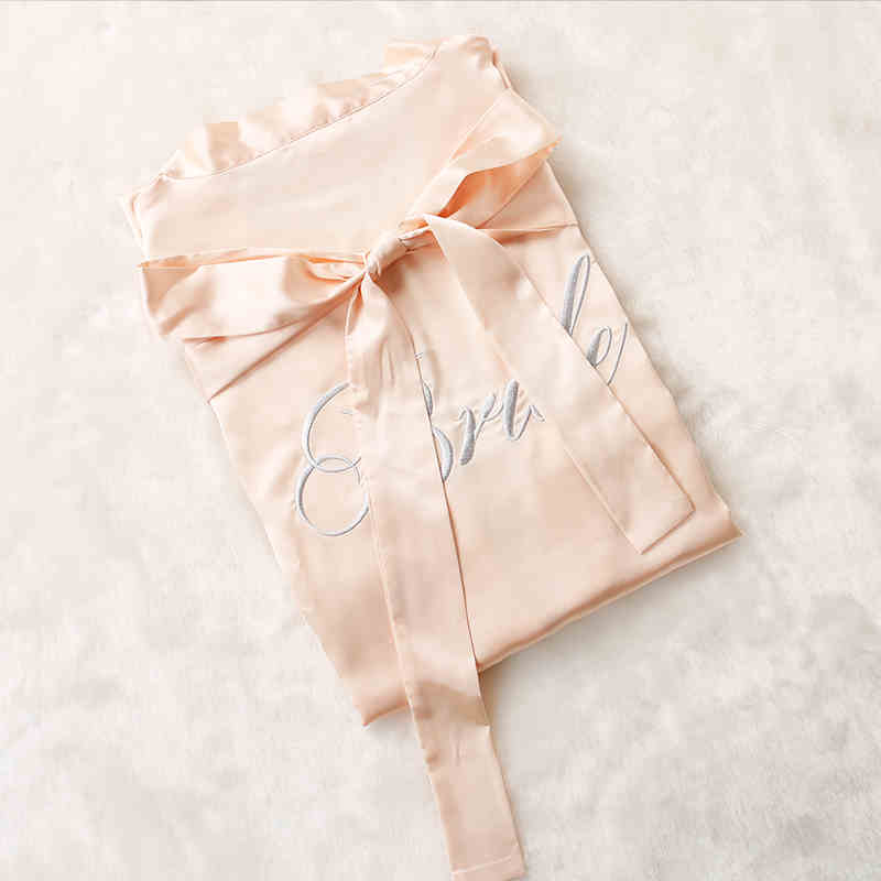 Before the Vows Personalized Satin Bridal Party Robe