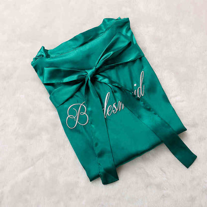 Before the Vows Personalized Satin Bridal Party Robe