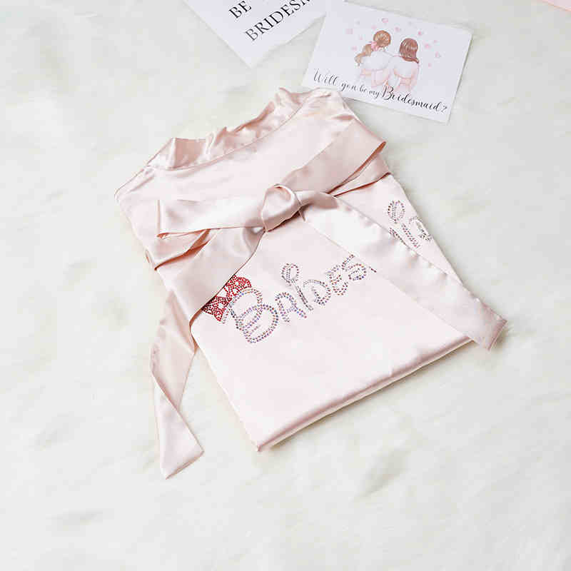 Before the Vows Personalized Satin Bridal Party Robe