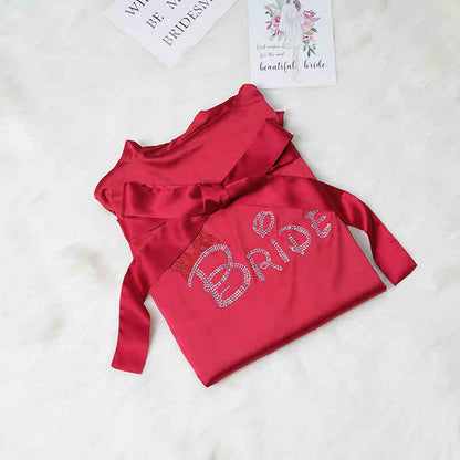 Before the Vows Personalized Satin Bridal Party Robe