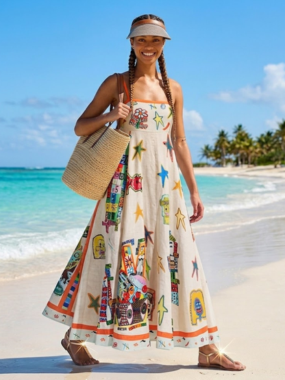 SOHO Artisanal Graphic Maxi Dress | Creative BYMANYC ® New York-4