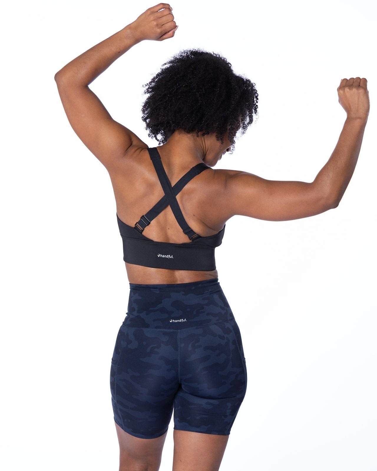 Hi Five High-Waisted Biker Short – Looker (Navy Camo) by Handful