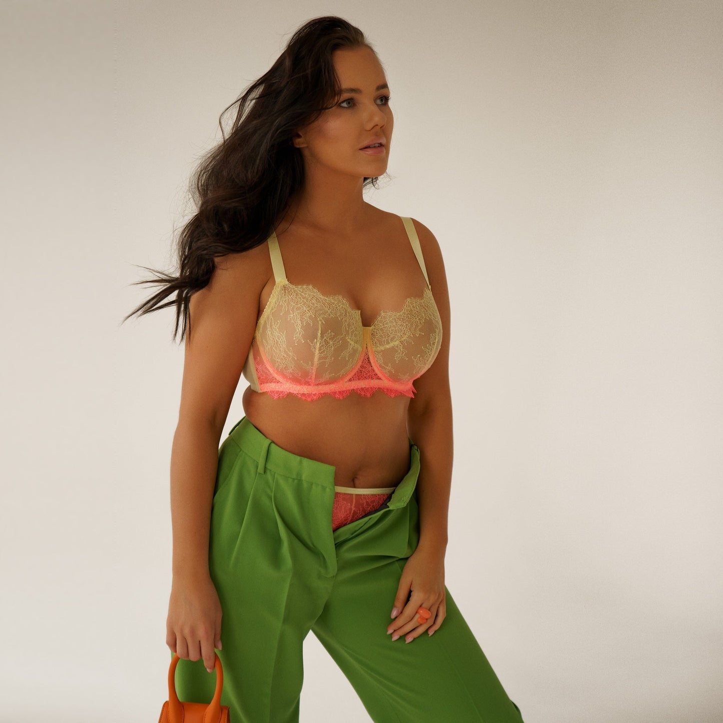 Kinga Sunday Sheer Lace Full Figure Bra