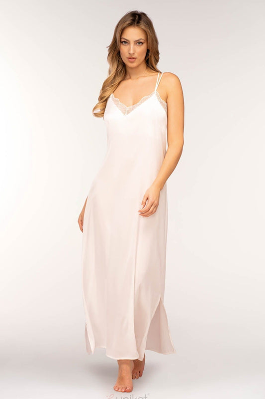 Unikat Ginny Satin Double-Strap Lace-Trim Slip-0