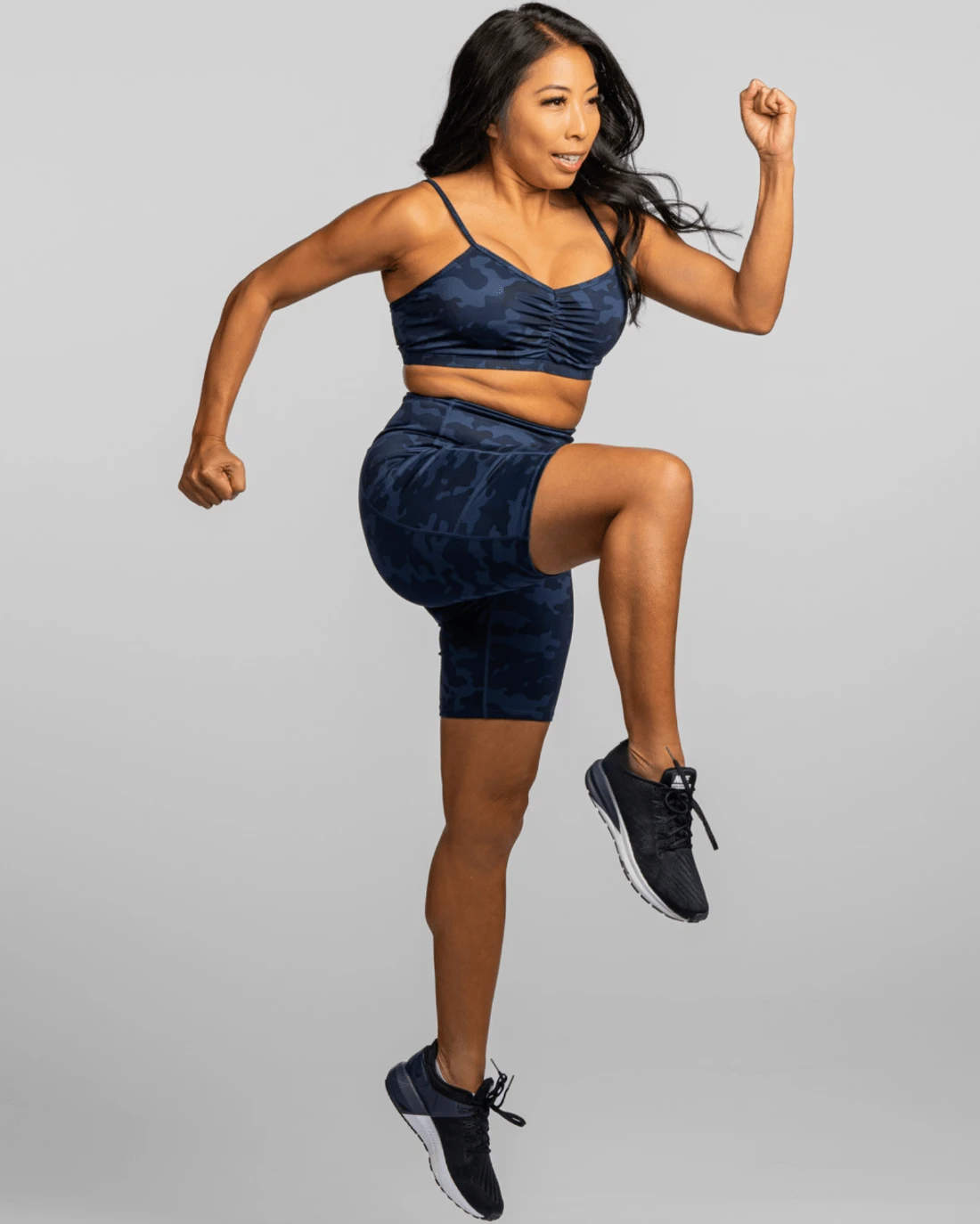 Hi Five High-Waisted Biker Short – Looker (Navy Camo) by Handful