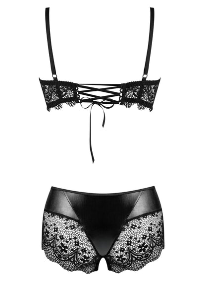 Beauty Night Charm Semi-Sheer Bra & Lace Shorts Set