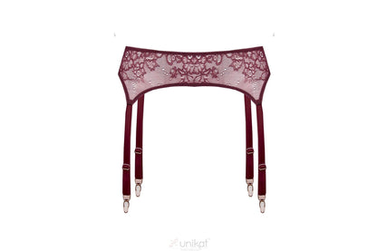 Sheer Mesh Lace Garter Belt Caro by Unikat Lingerie