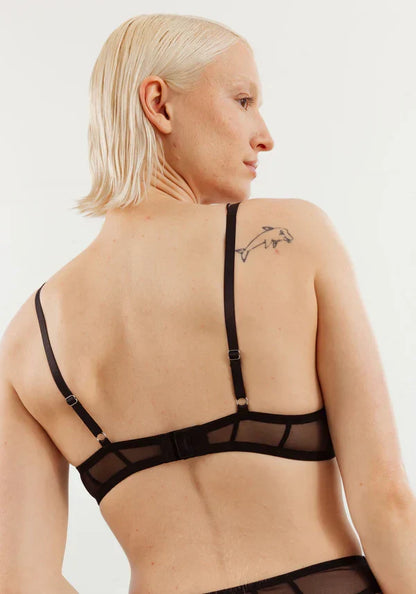 Blush Vine Sheer Balconette Bra