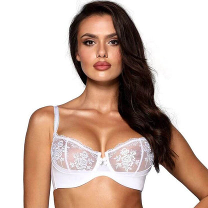 Bridal Sheer Balconette Bra Axami Josephine by Axami Lingerie