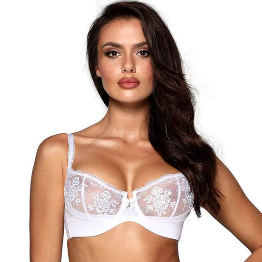 Bridal Sheer Balconette Bra Axami Josephine by Axami Lingerie