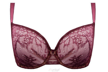 Sheer Mesh Lace Balconette Bra Caro by Unikat Lingerie