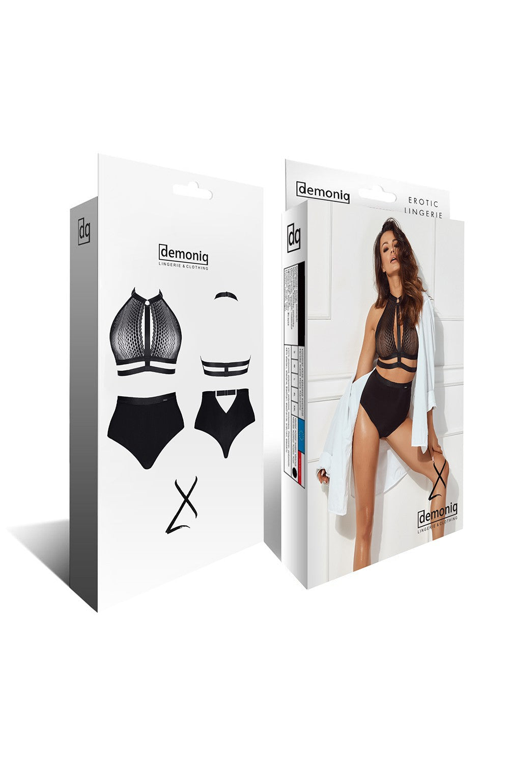 Demoniq Paloma Sheer Lace Bra & High Waist Shorts