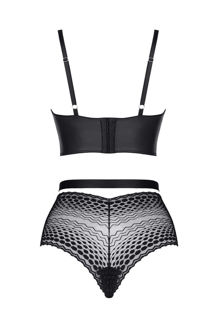 Demoniq Yessenia Sheer Lace Longline Bra & High Waist Briefs
