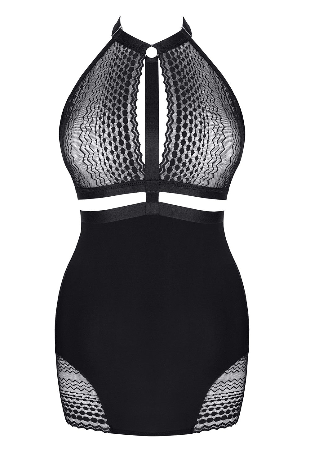 Demoniq Manuela Sheer Lace Top Dress