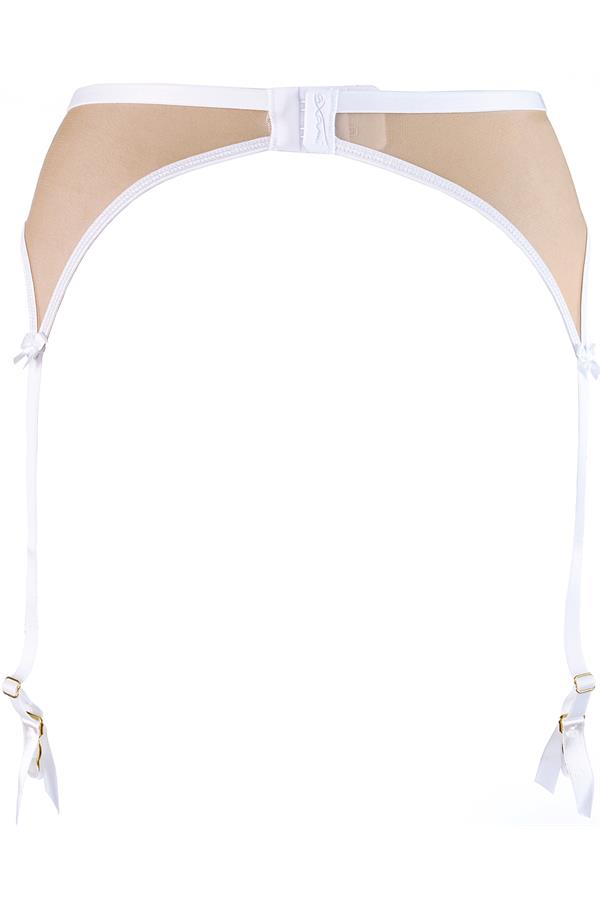 Sheer Mesh Garter Belt Axami Enigma White
