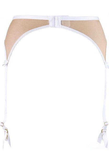 Sheer Mesh Garter Belt Axami Enigma White