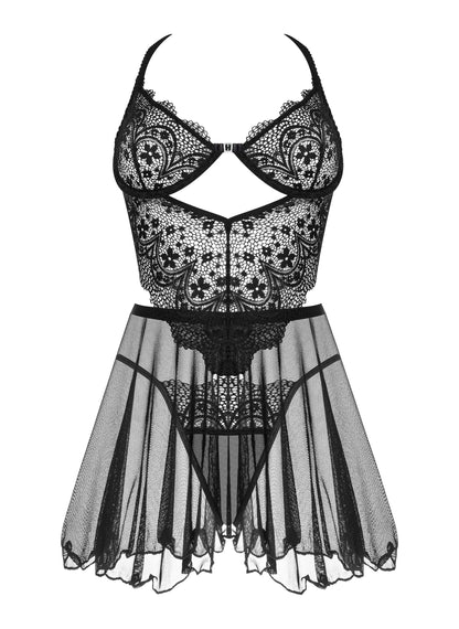 Sheer Mesh Lace Chemise Beauty Night Dark Mirage-3