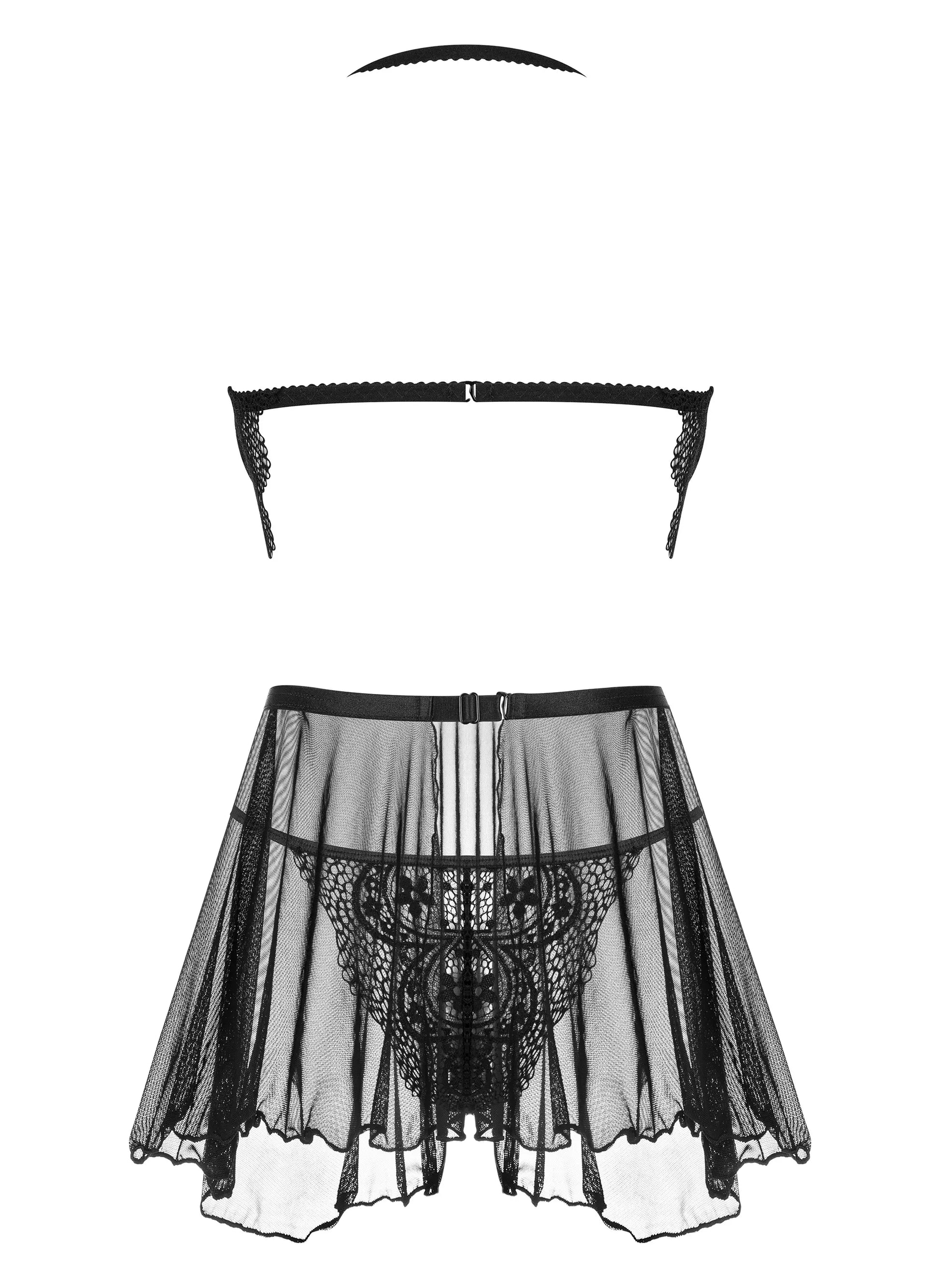 Sheer Mesh Lace Chemise Beauty Night Dark Mirage-4